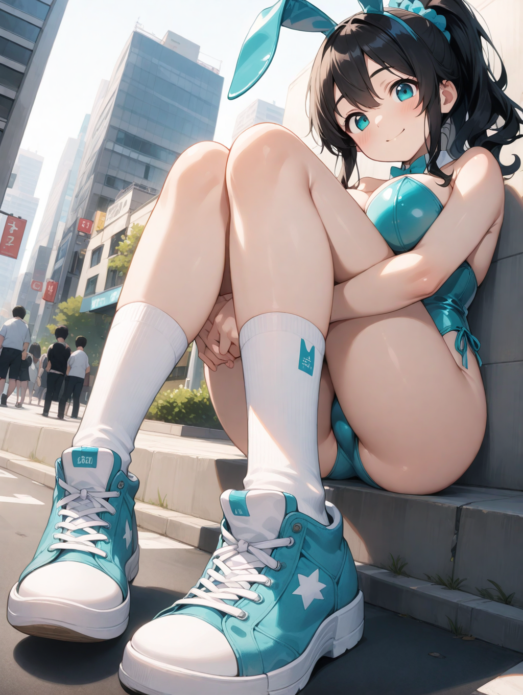 スニーカーを履いたバニー