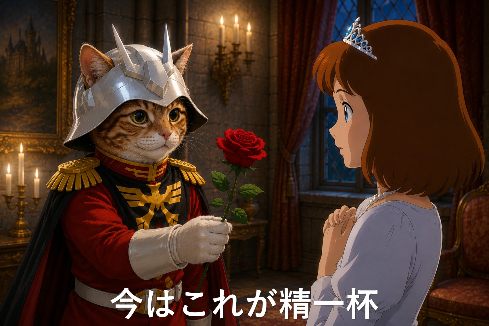 カリ城ごっこをするシャア猫 | の人気AIイラスト・グラビア