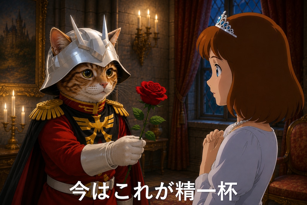 カリ城ごっこをするシャア猫