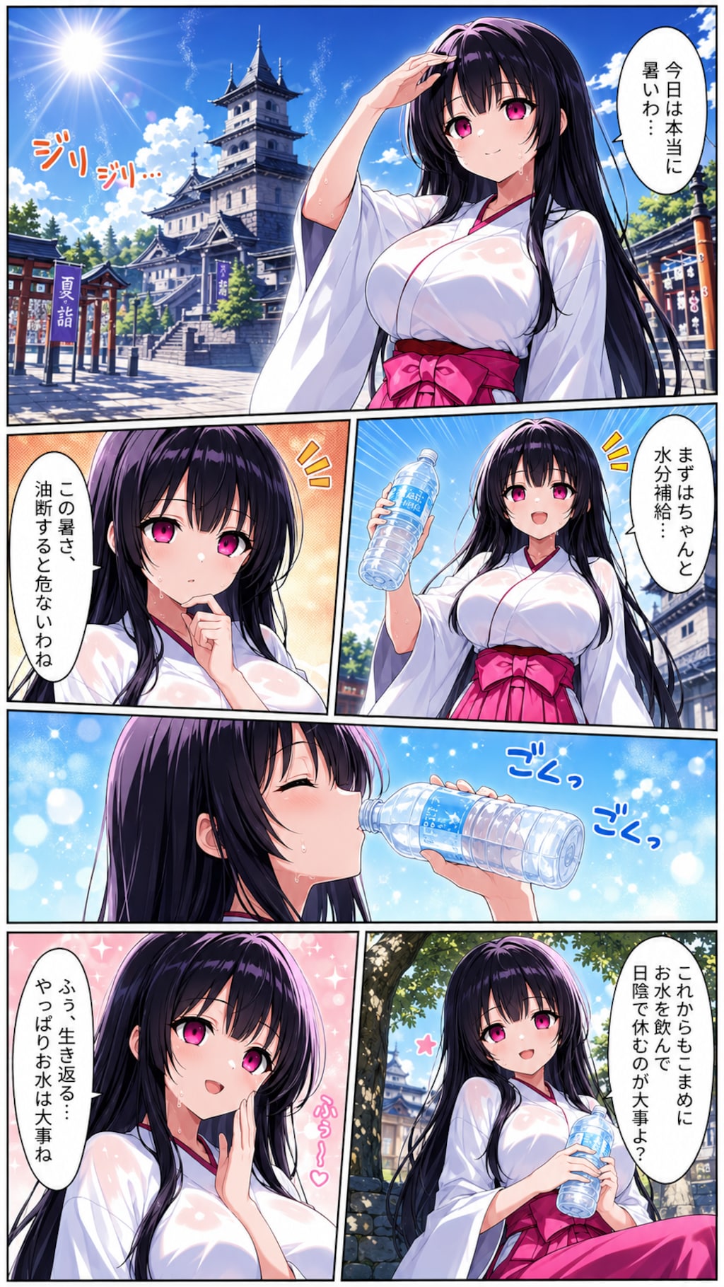 暑いときは水