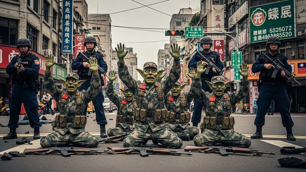 降伏する侵略者