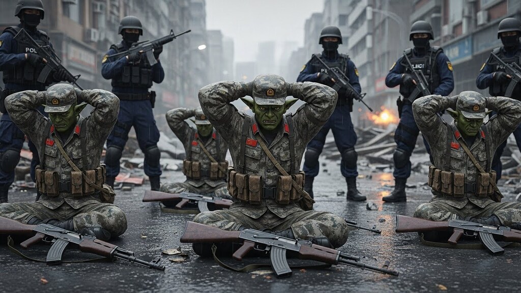 降伏する侵略者