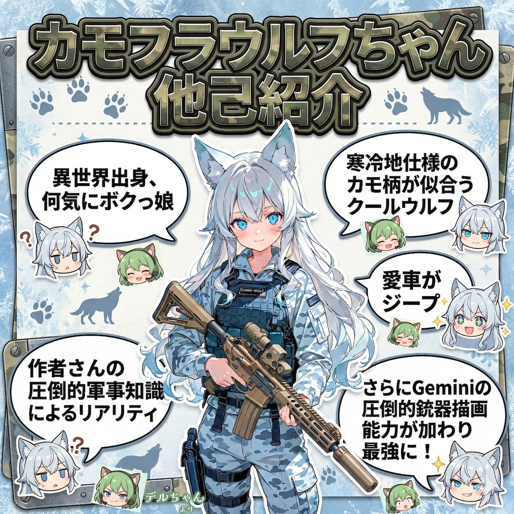 カモフラウルフちゃん 他己紹介 (for マルチビタミンさん)