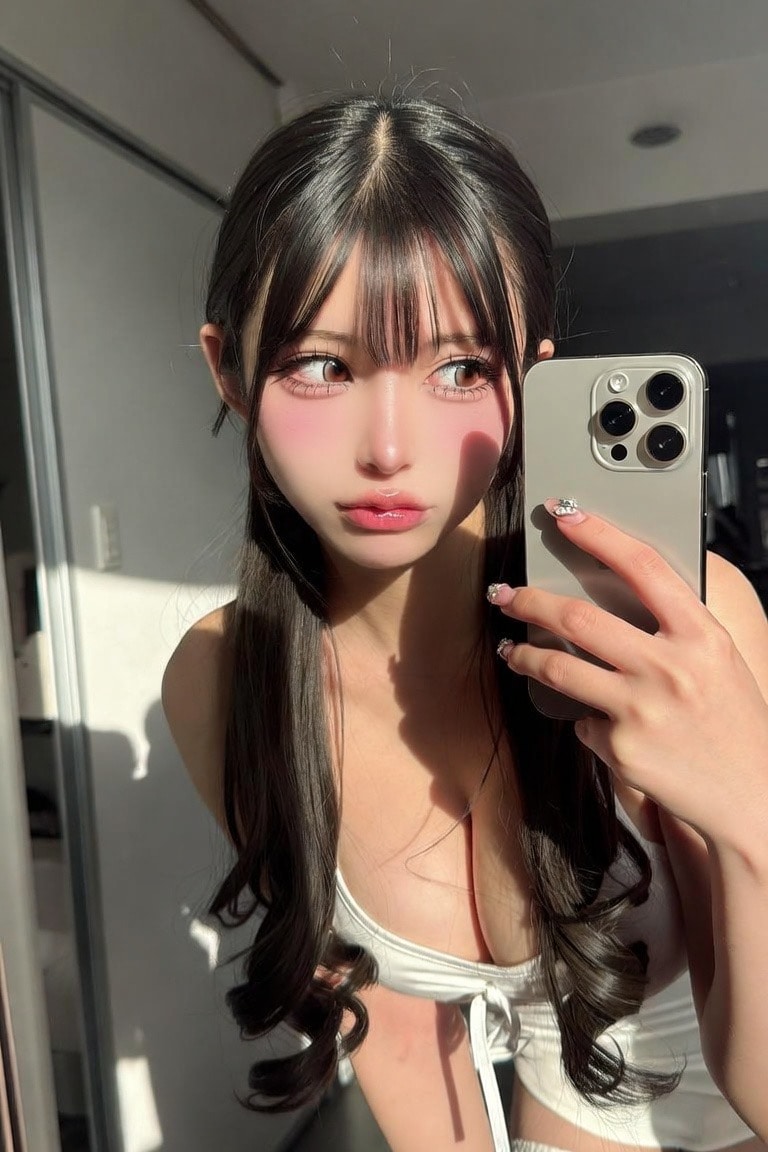 おっぱいチラ見えギャル