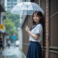 雨の校門で待ち合わせ 9枚目