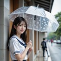 雨の校門で待ち合わせ 2枚目