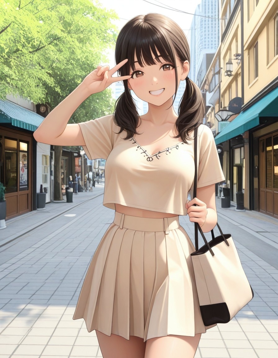 お出かけ娘 | の人気AIイラスト・グラビア