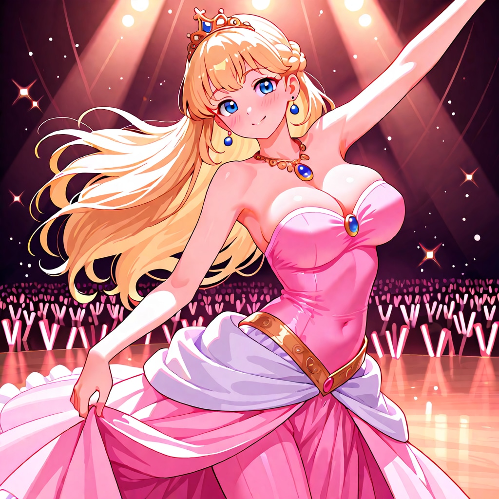 舞踏会でダンスを披露しているお姫様