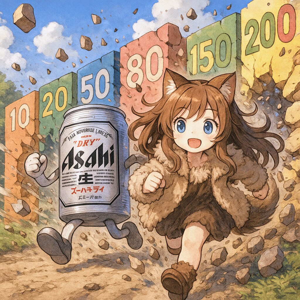 壁をぶち壊して進む小さな女の子