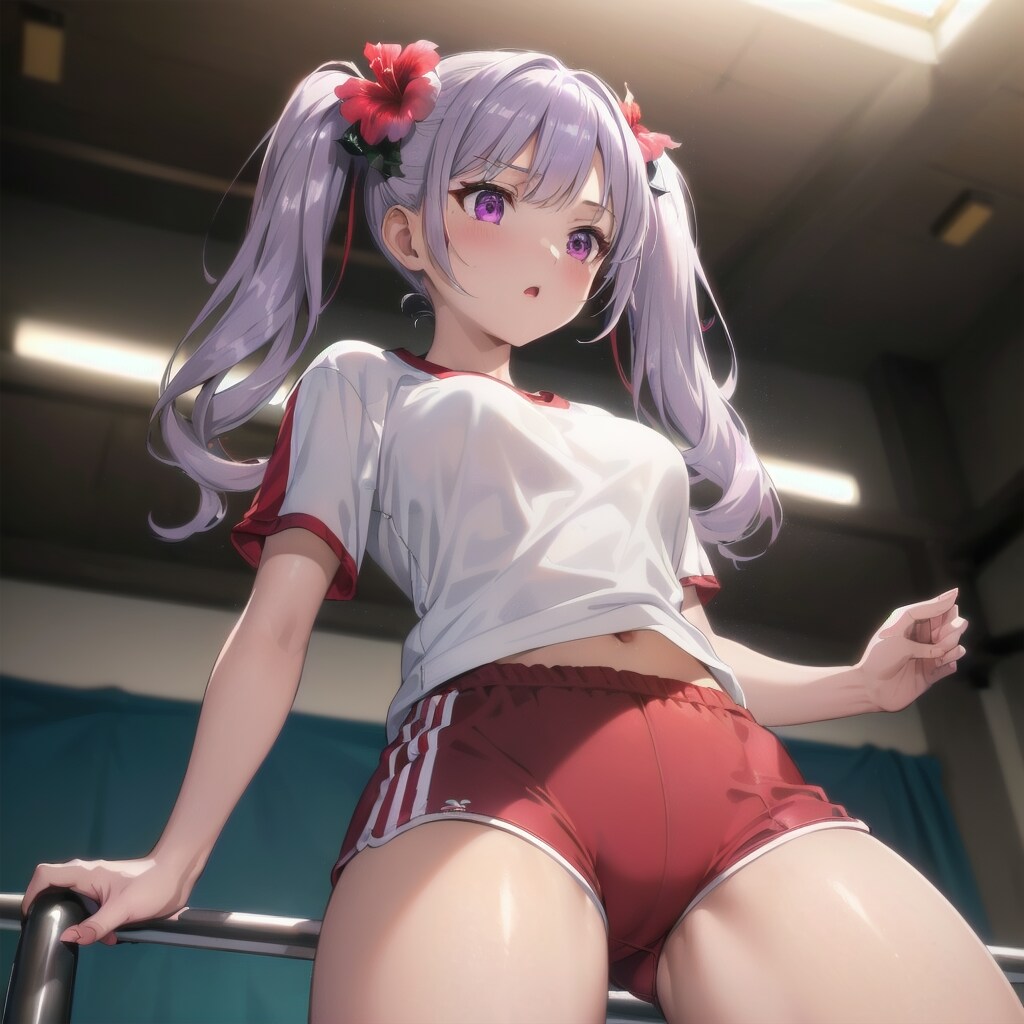 銀髪ツインテちゃん体育の授業へ2