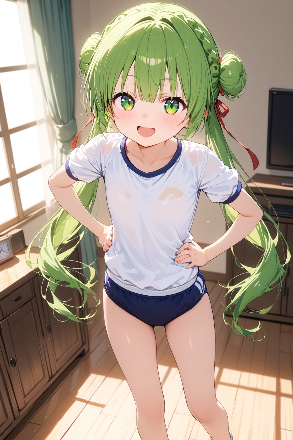 兄ちゃん、ゴロゴロしてないでアタシと運動しよ♪
