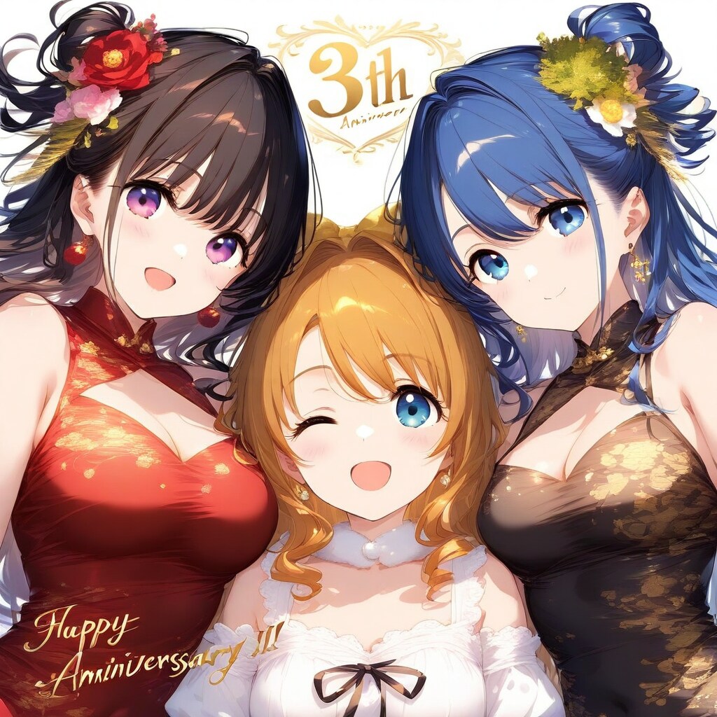 ３周年おめでとう！🎉（WAVE版） | の人気AIイラスト・グラビア