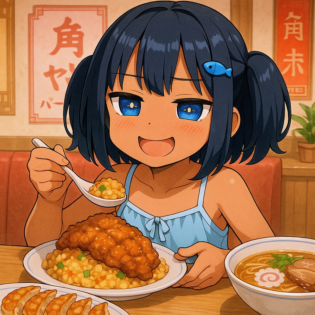 バーミヤンを堪能するこなつちゃん