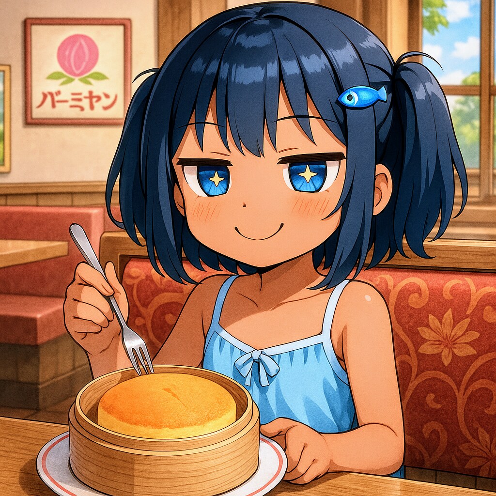 バーミヤンを堪能するこなつちゃん