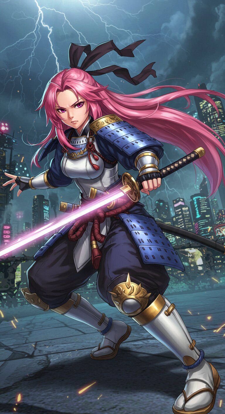 近未来の女武者　ImageFX土産