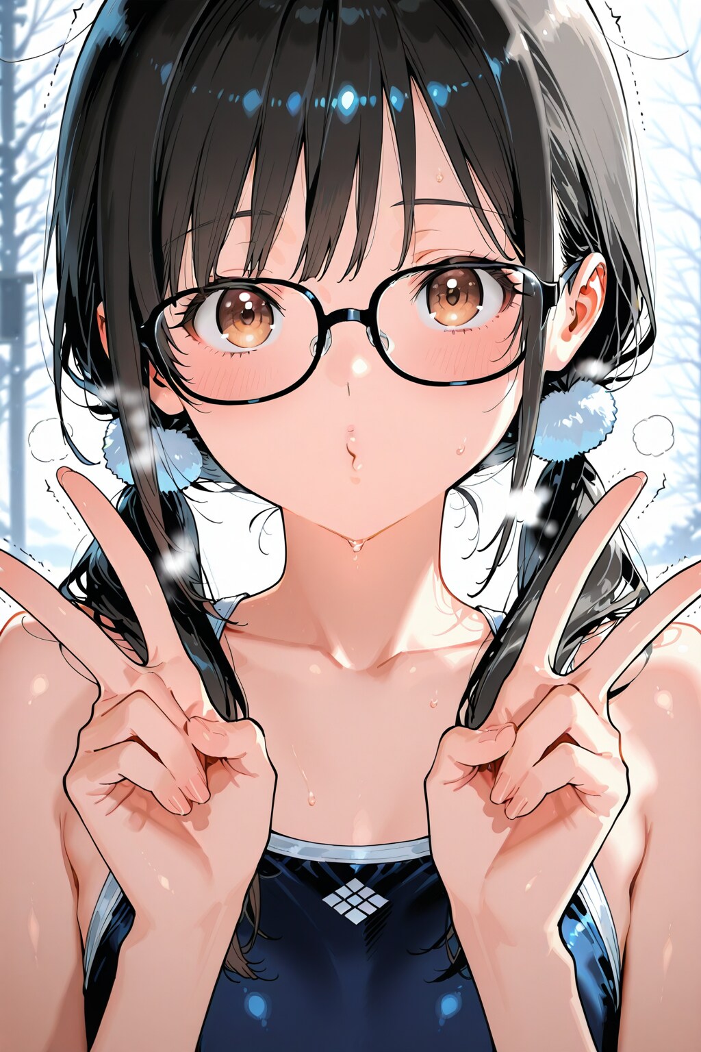 o3o季節外れのちびメガネ