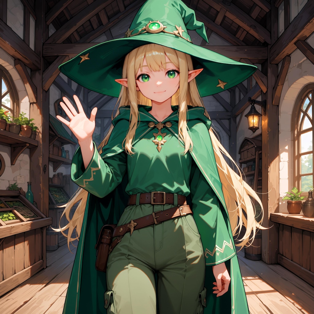 ギルドにやって来たエルフ魔女さん