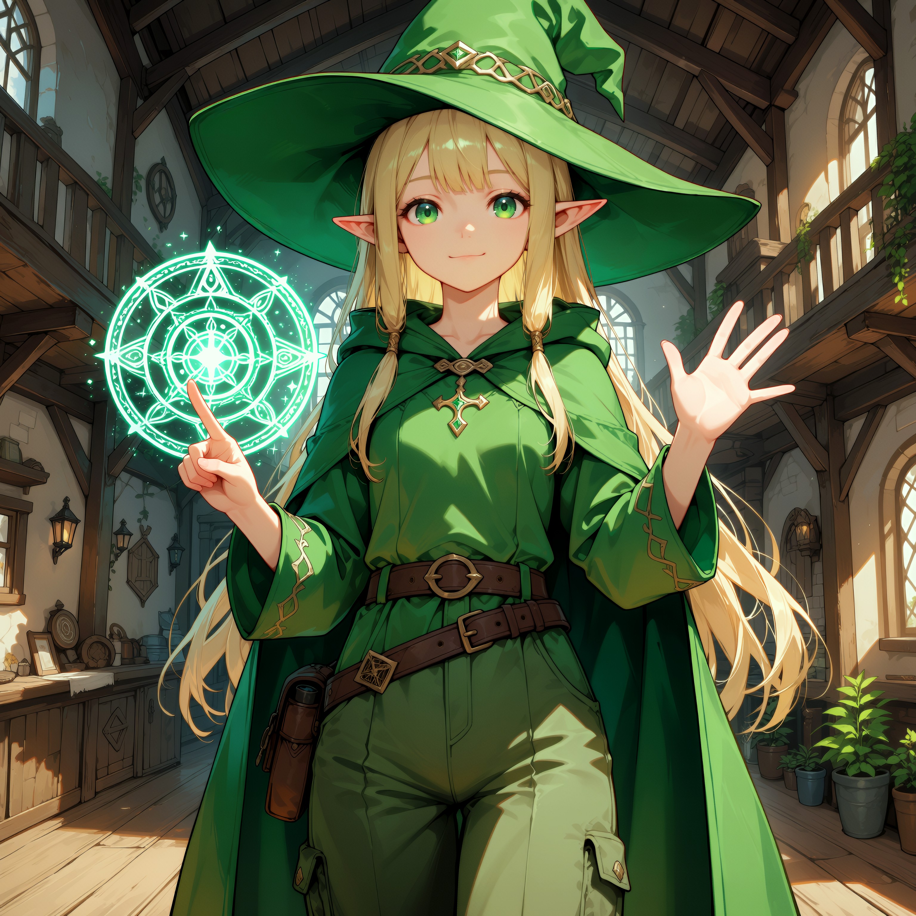 ギルドにやって来たエルフ魔女さん | の人気AIイラスト・グラビア