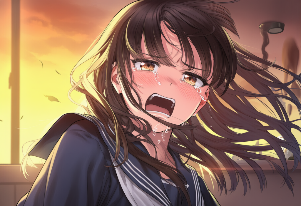 絶望の顔   (カップ焼きそばの湯切り失敗)