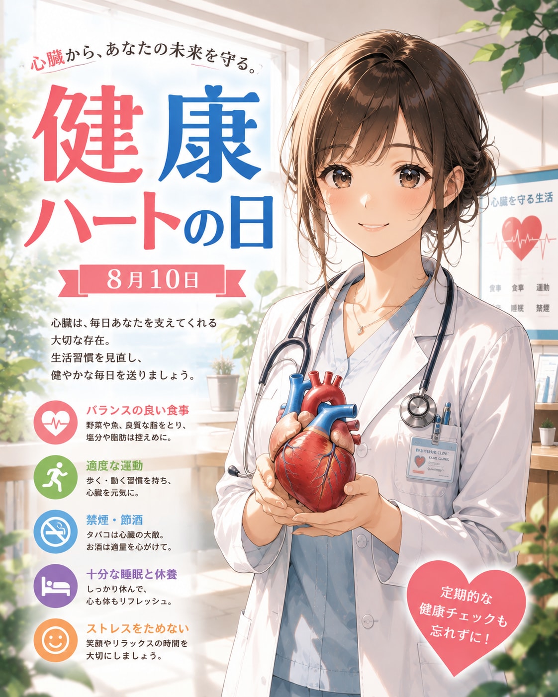 8月10日は健康ハートの日。と聞いて