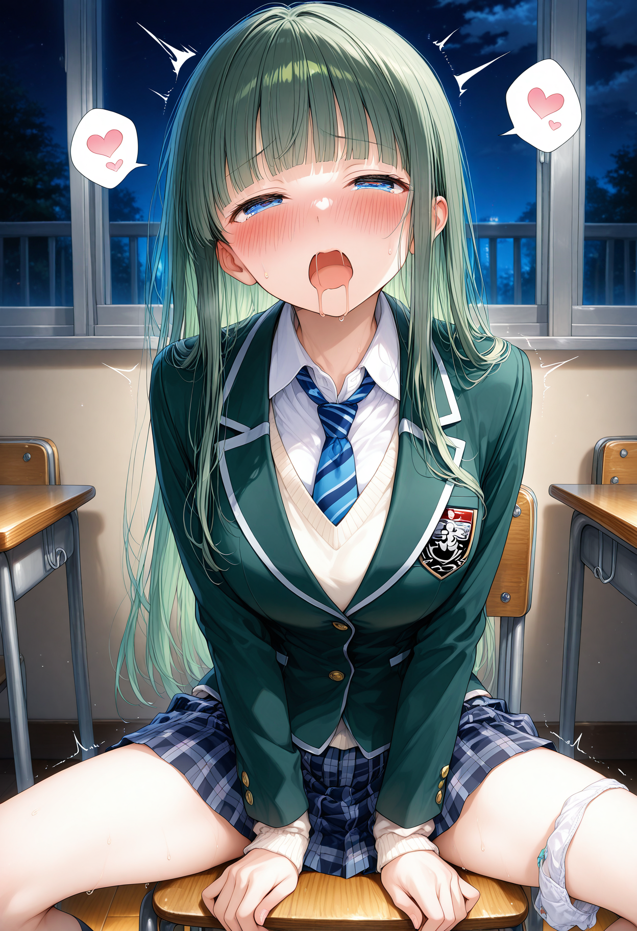 制服 片足パンツ