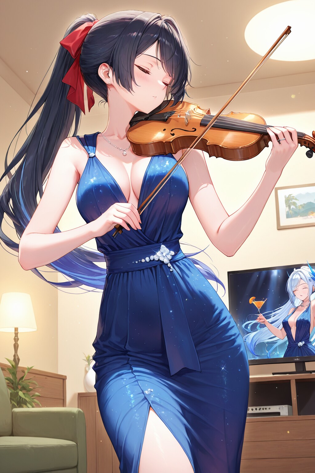 半妖の夜叉姫より、せつなのヴァイオリンをリメイク | の人気AIイラスト・グラビア