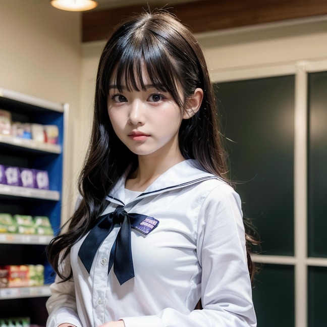 お菓子を買って欲しっ娘ちゃん | の人気AIイラスト・グラビア