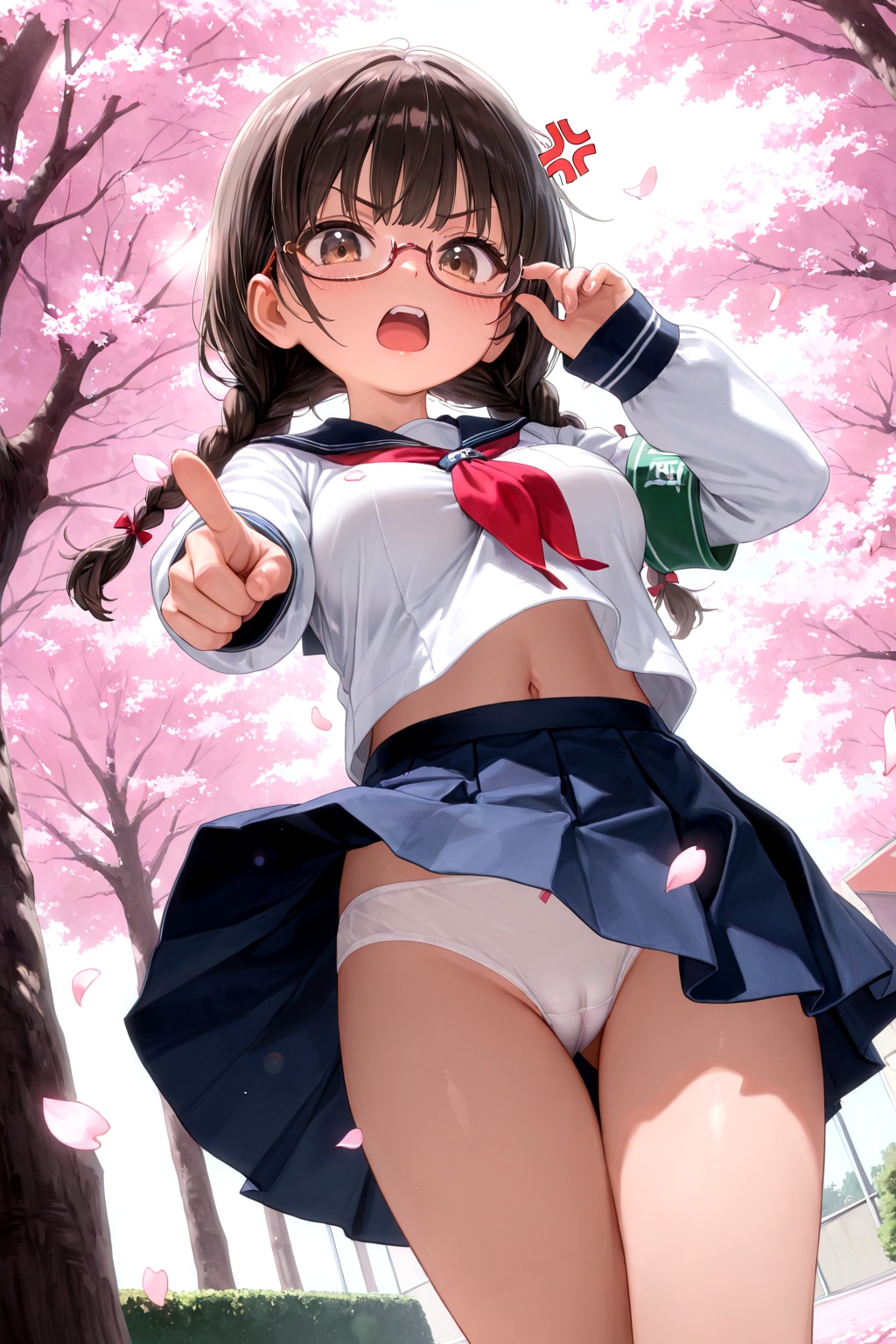 こら！　そこの君！　スカートの中を覗き……堂々と見るだなんて不潔です！　変態です！　ハレンチです！
