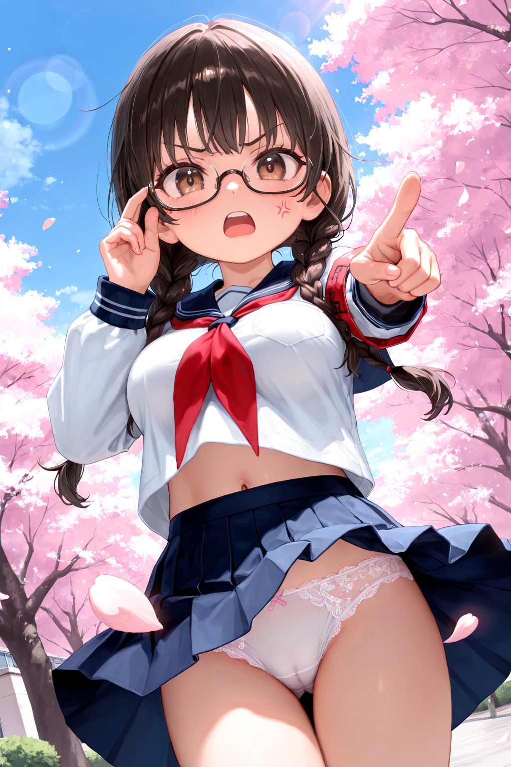 こら！　そこの君！　スカートの中を覗き……堂々と見るだなんて不潔です！　変態です！　ハレンチです！