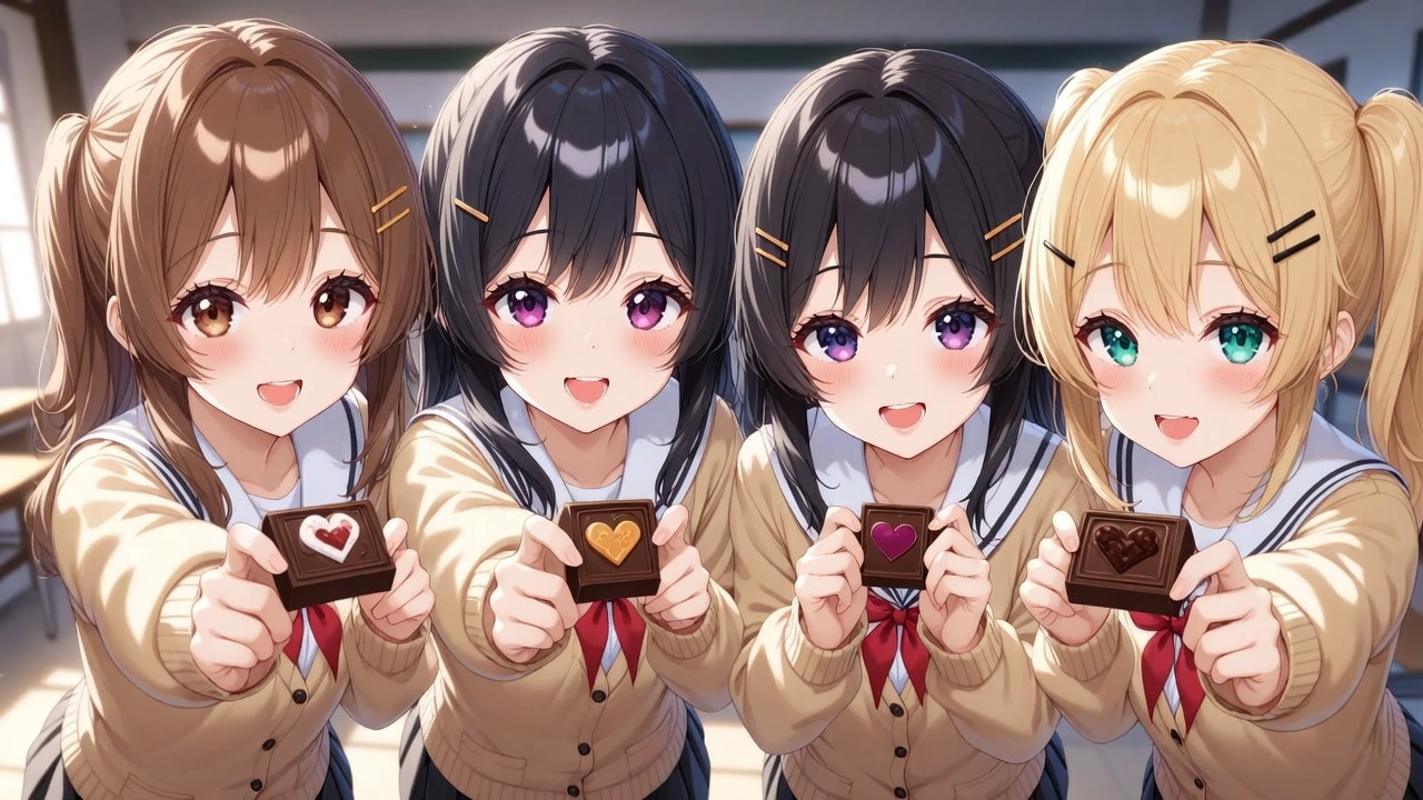 私立聖寧女学院【中等部】「バレンタイン」(AI-G) | の人気AIイラスト・グラビア