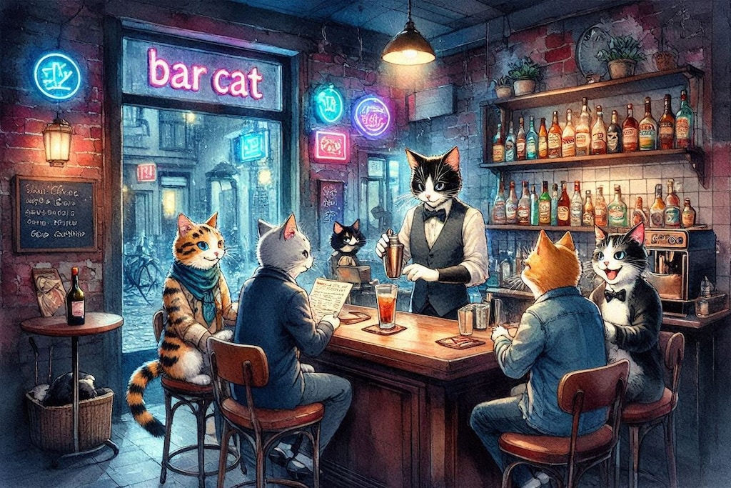 猫たちだって飲むんです