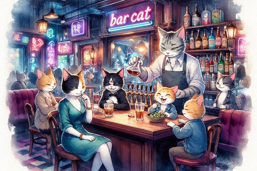 猫たちだって飲むんです