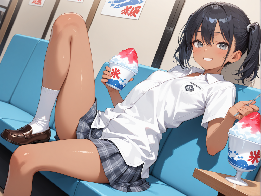 魔法娘１とカキ氷