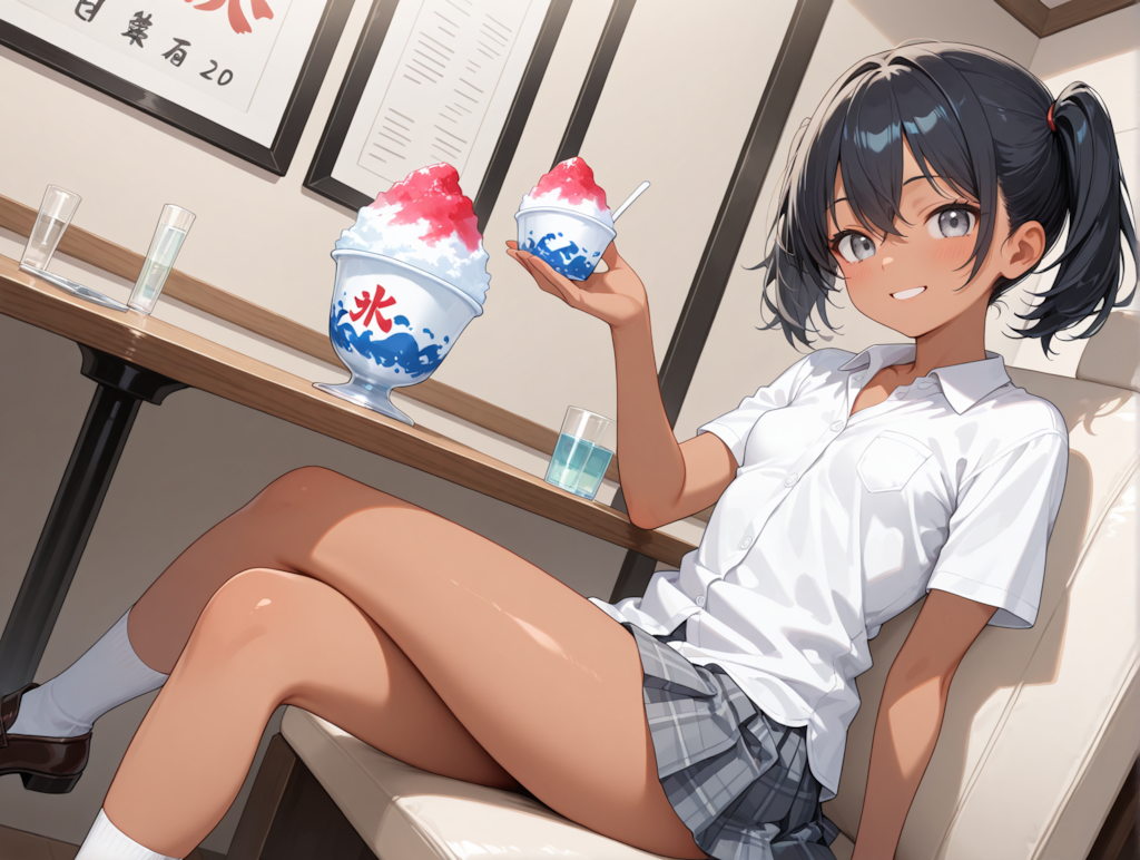 魔法娘１とカキ氷