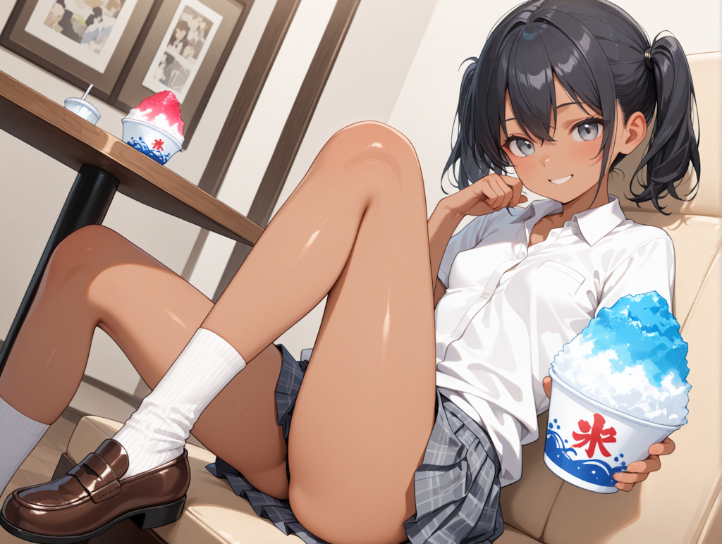 魔法娘１とカキ氷