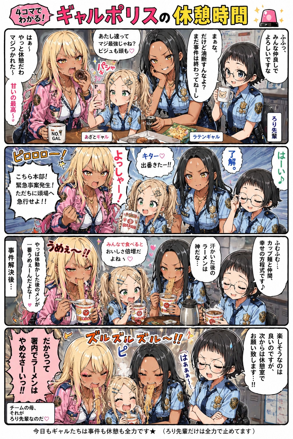 没作品：ギャルポリス４コマ(意味不明編)