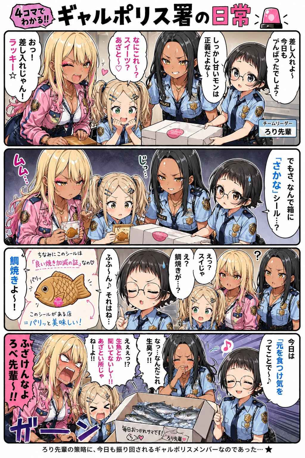 没作品：ギャルポリス４コマ(意味不明編) | の人気AIイラスト・グラビア