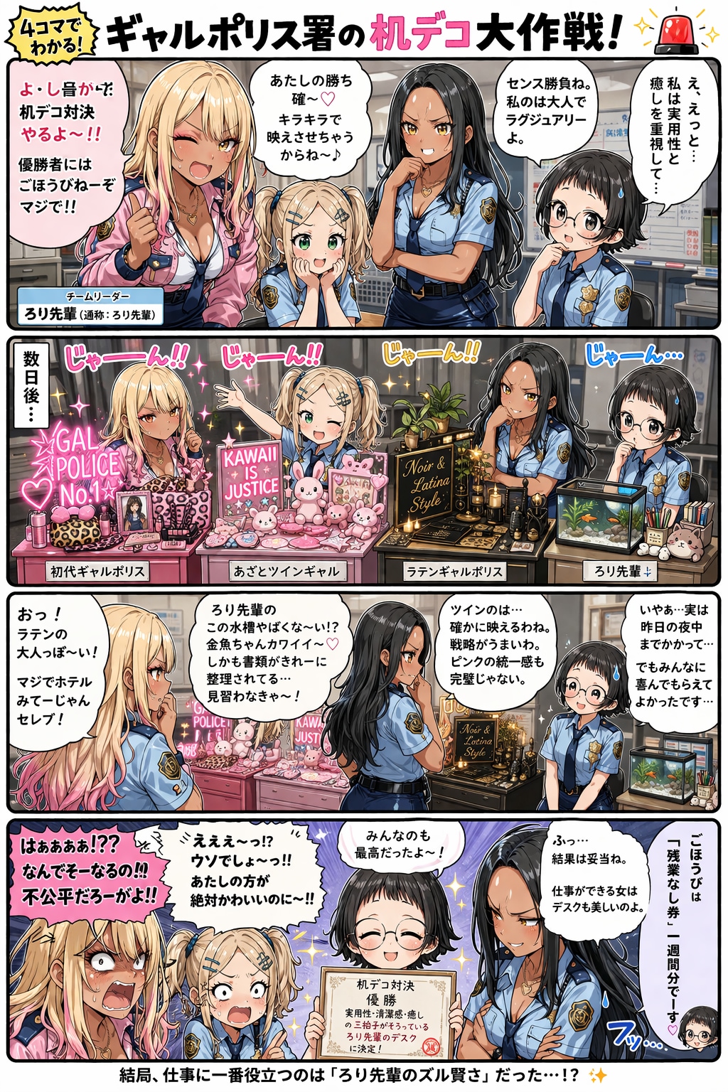 没作品：ギャルポリス４コマ(意味不明編)