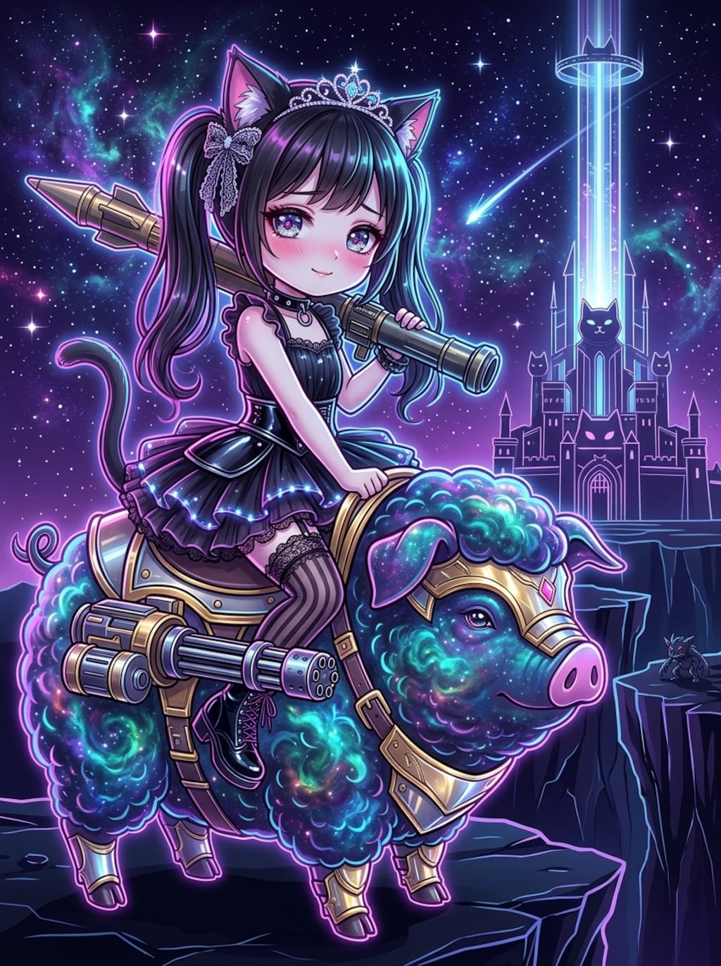 黒ツイにゃん