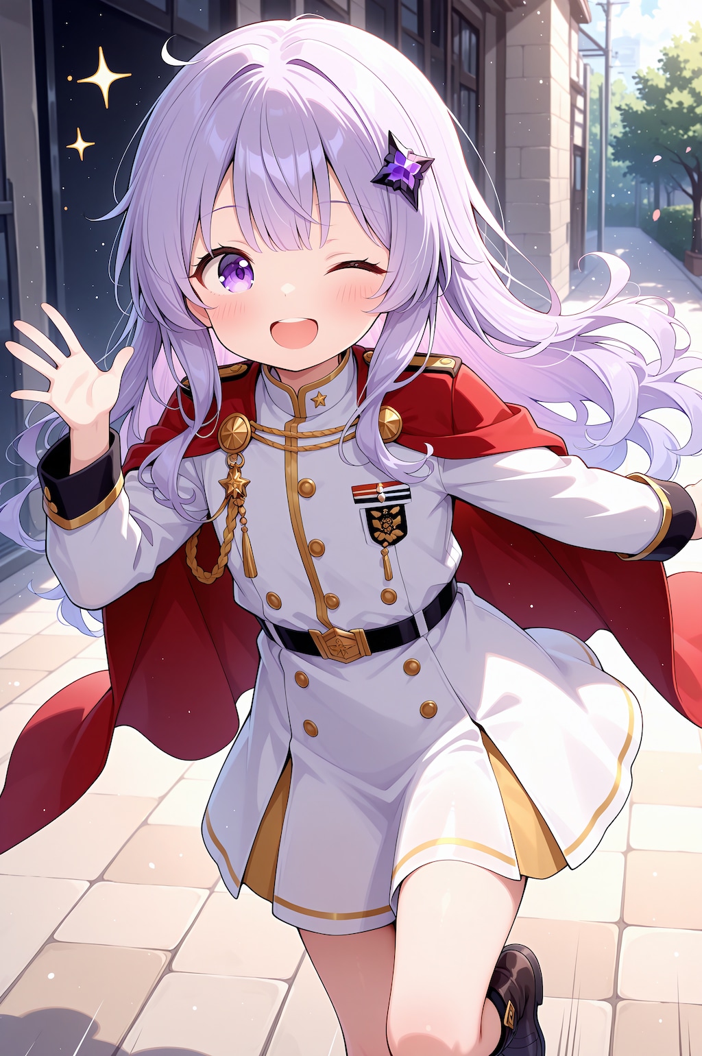 元気いっぱいの隊長さん