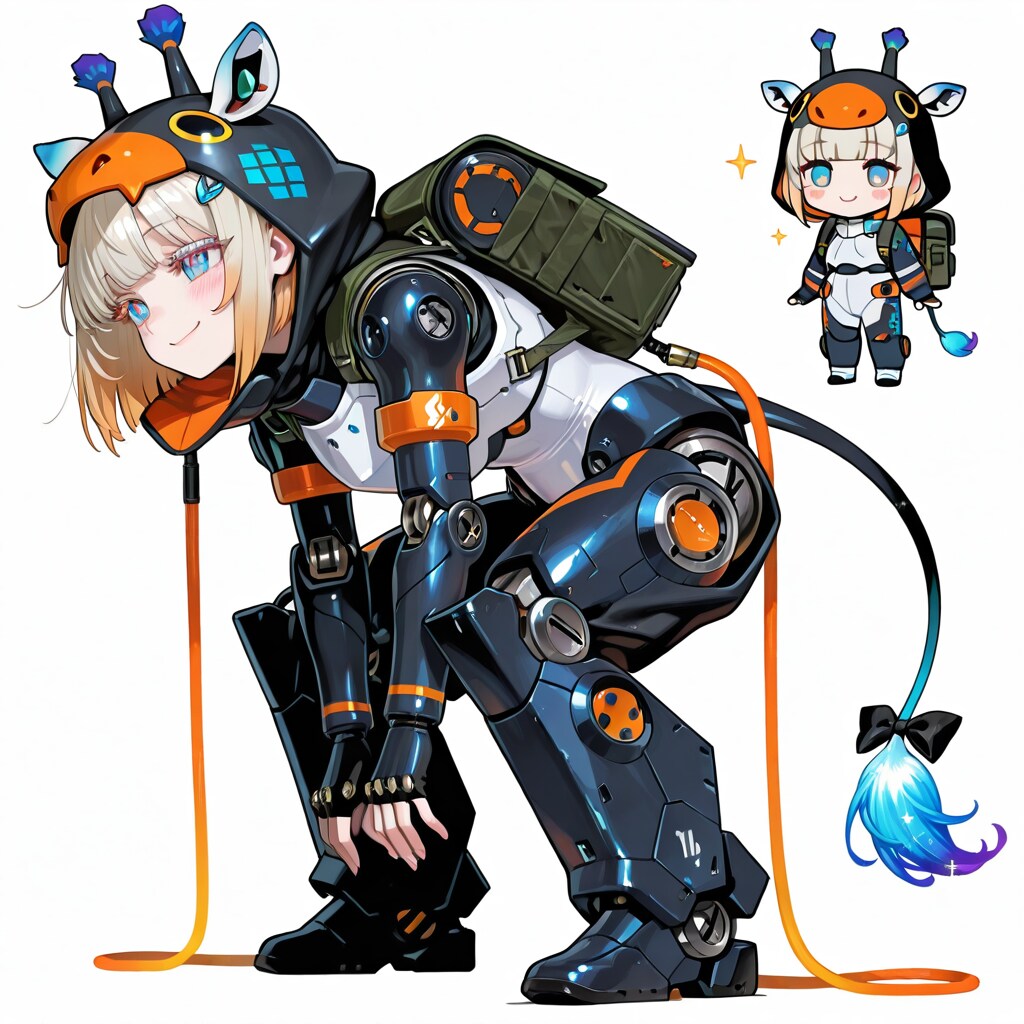 キリンフーディーサイバーガールとちび子ちゃん