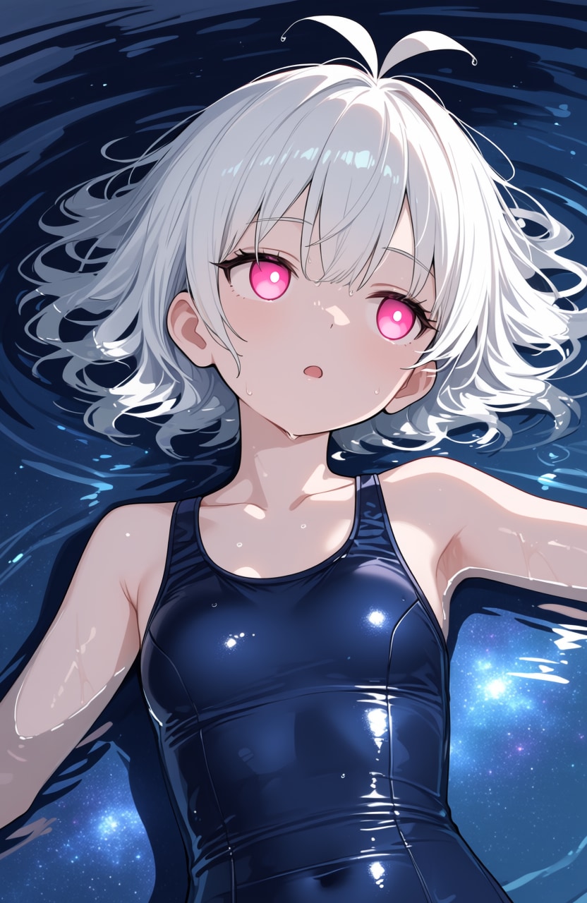 水面に映る星空