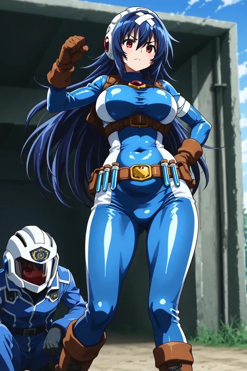 カガクなやつら　久世愛莉（くぜ あいり）・緋月綾奈（ひづき あやな）・緋月透子（ひづき とうこ）（戦隊コスチューム）