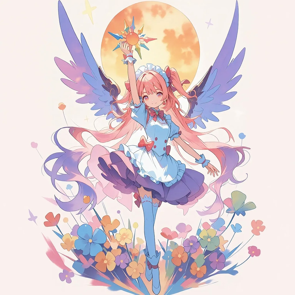 【花と翼】太陽と花の妖精メイド戦士