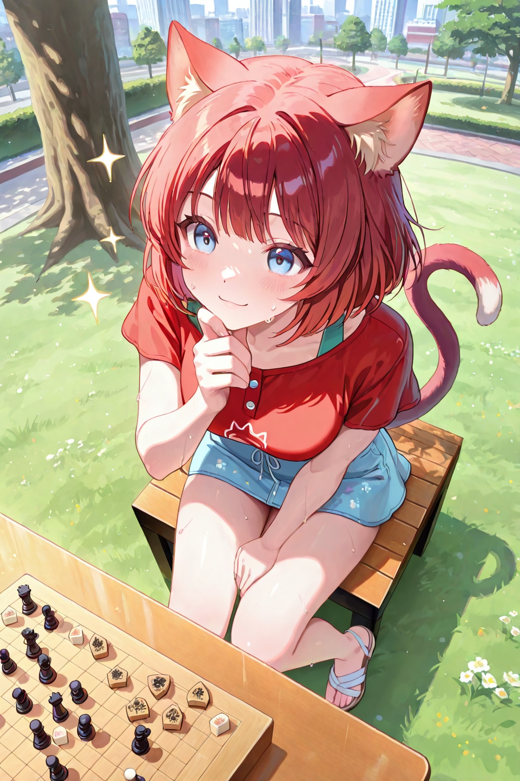 青い瞳の赤猫ちゃん | の人気AIイラスト・グラビア