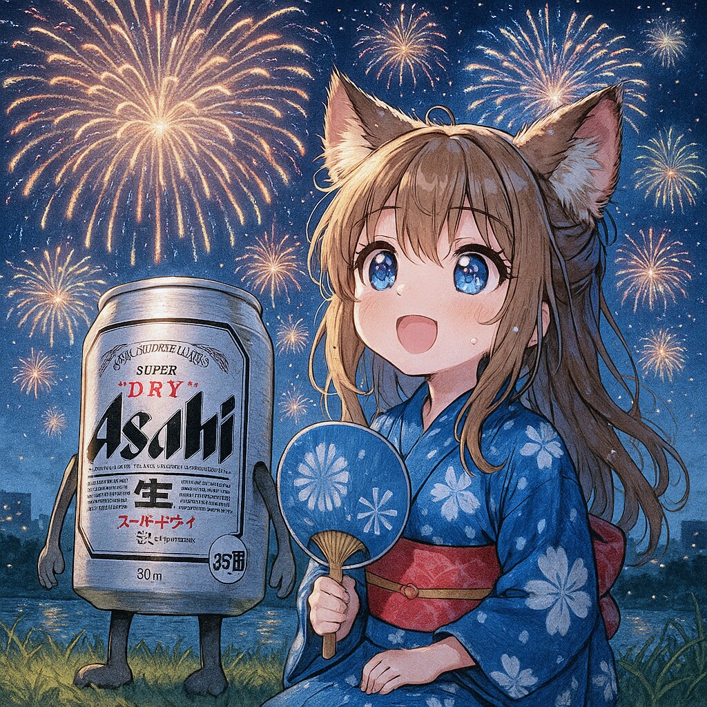 花火を見る小さな女の子 | の人気AIイラスト・グラビア