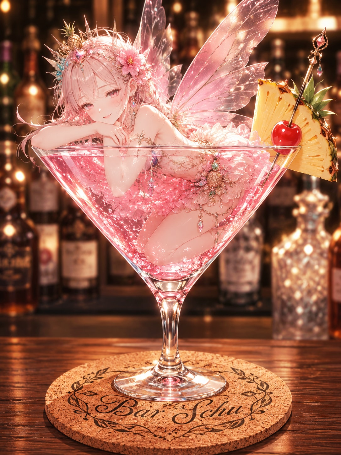 酒精：ピンク・パイナップルちゃん