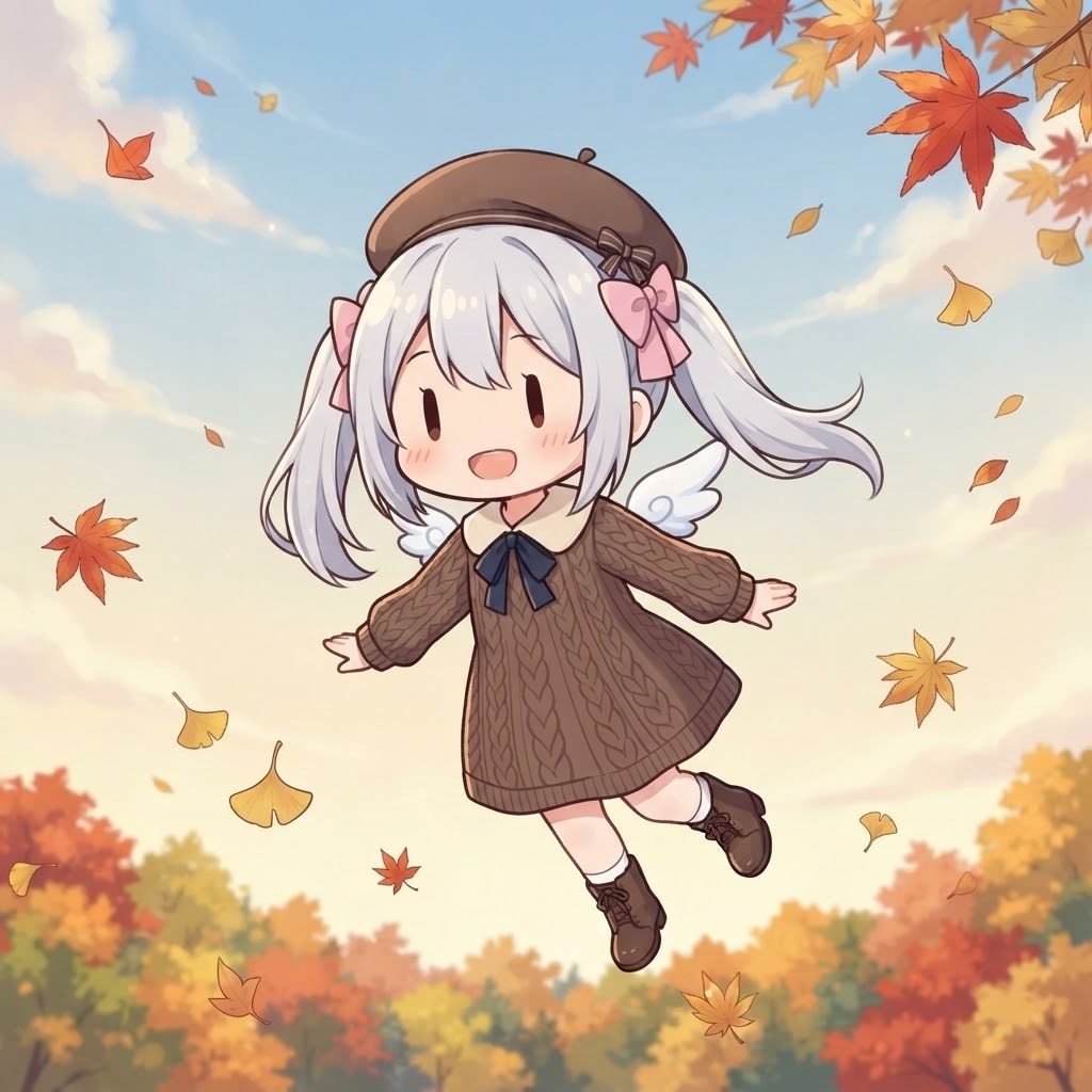 秋コーデのチビメイドさん | の人気AIイラスト・グラビア