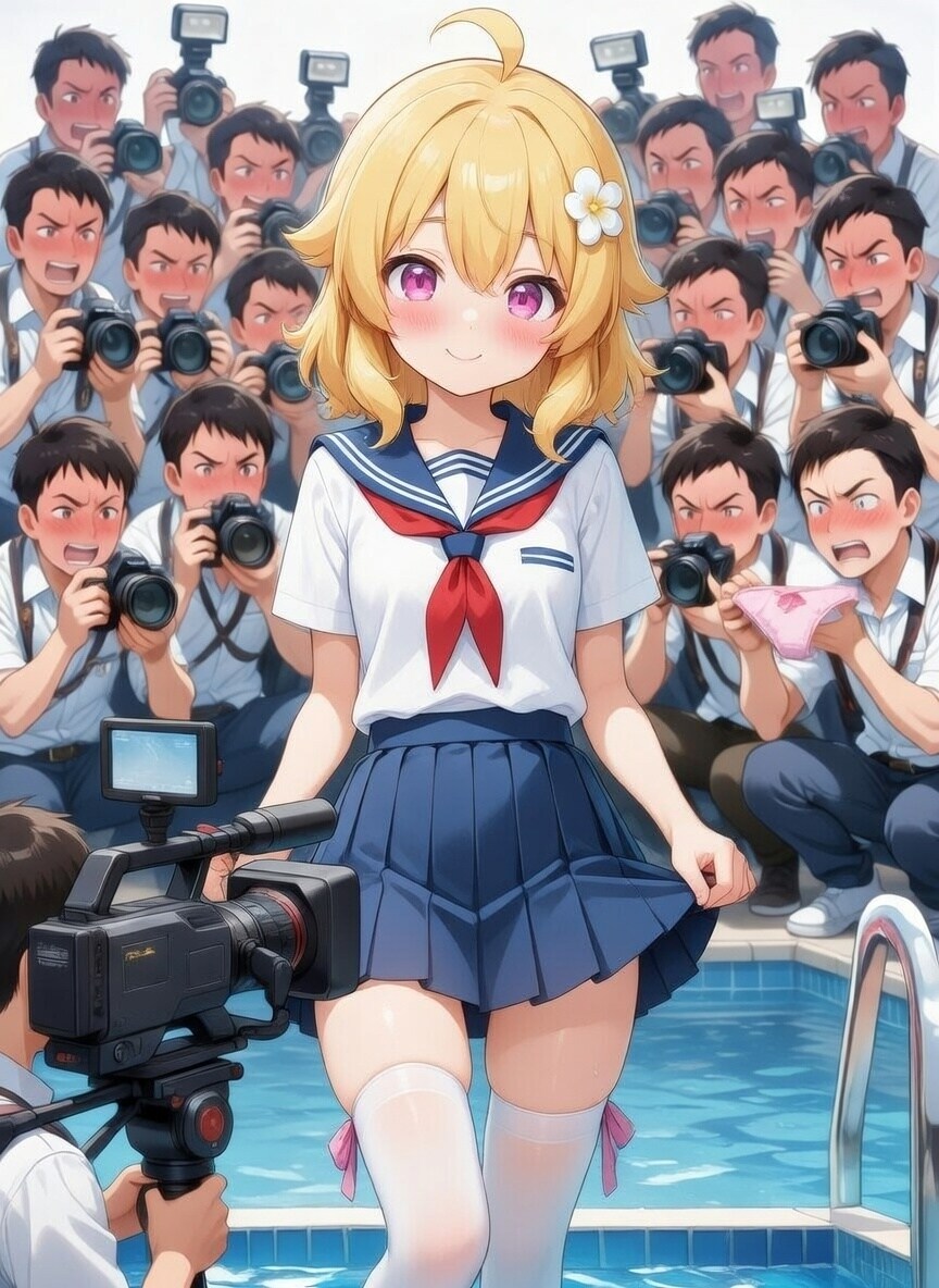 ノーパン状態ですかーとめくり💗