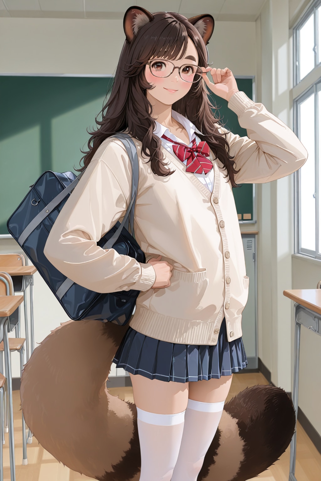 細ダヌキ学校へ行く
